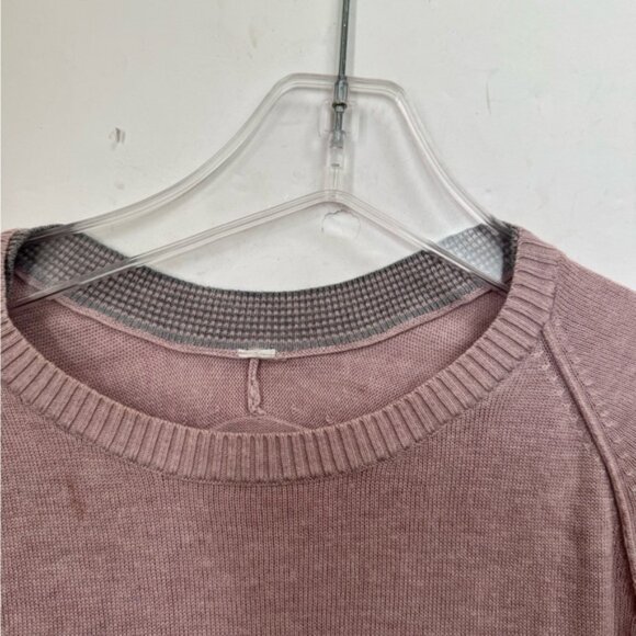 Lululemon Hello Aloe Pullover Sweater Silk Crew Tunic Knit Lightweight Rose Top - Picture 6 of 16